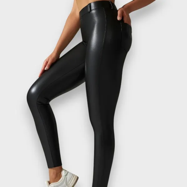Faux Leather Shaping Leggings