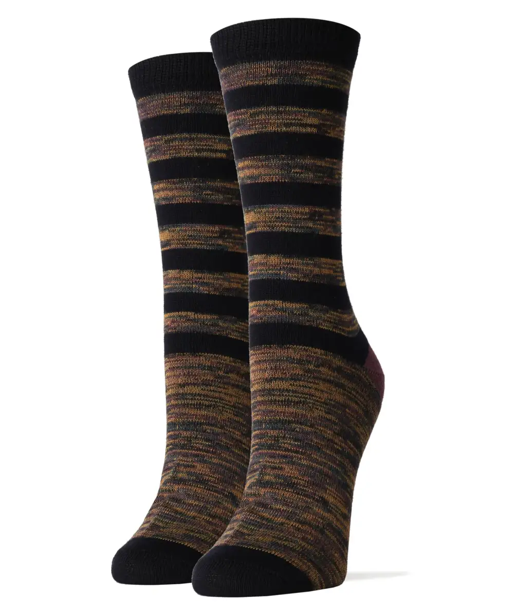 Refined Bamboo Blend Everyday Pattern Crew Socks
