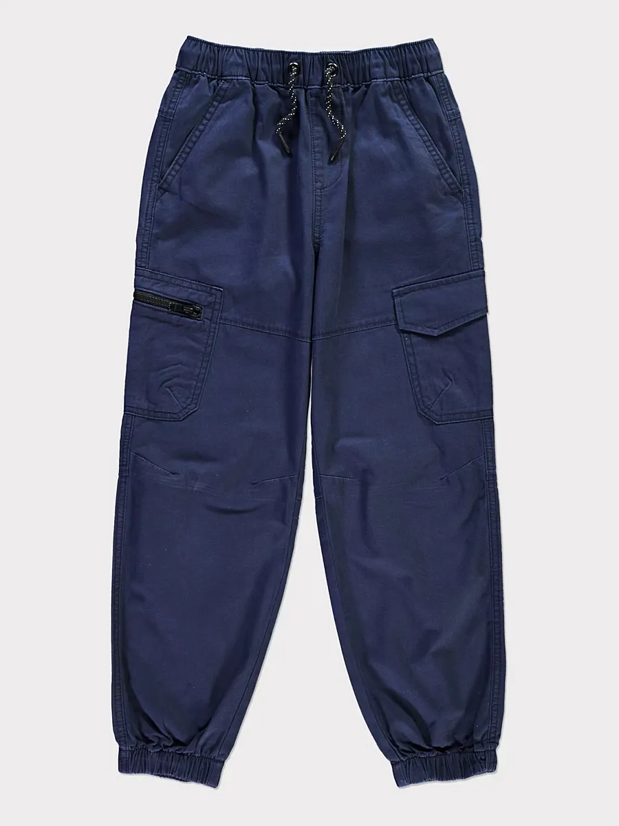 Navy Cargo Pocket Trousers