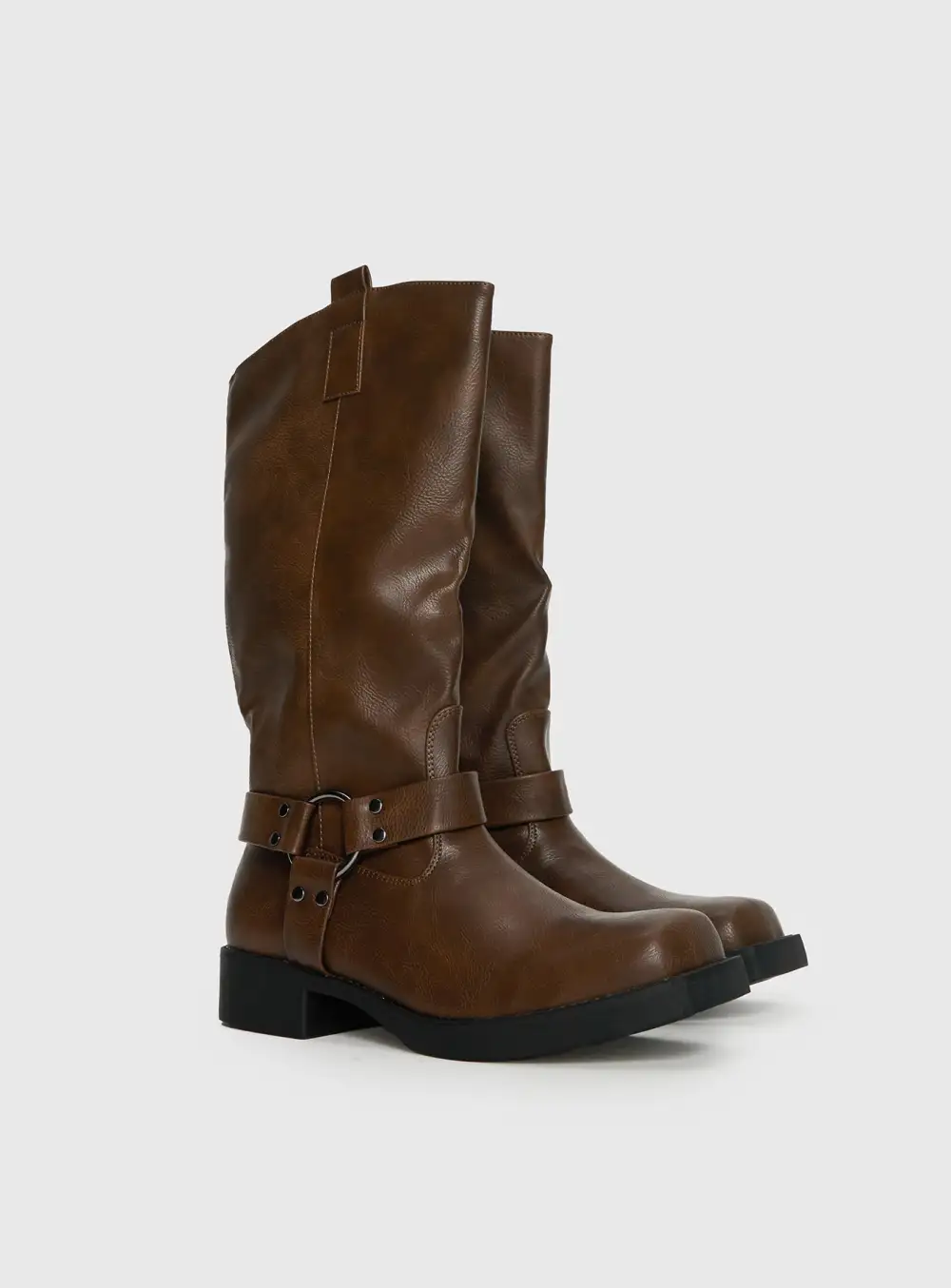 Refined Stacked Heel Boots