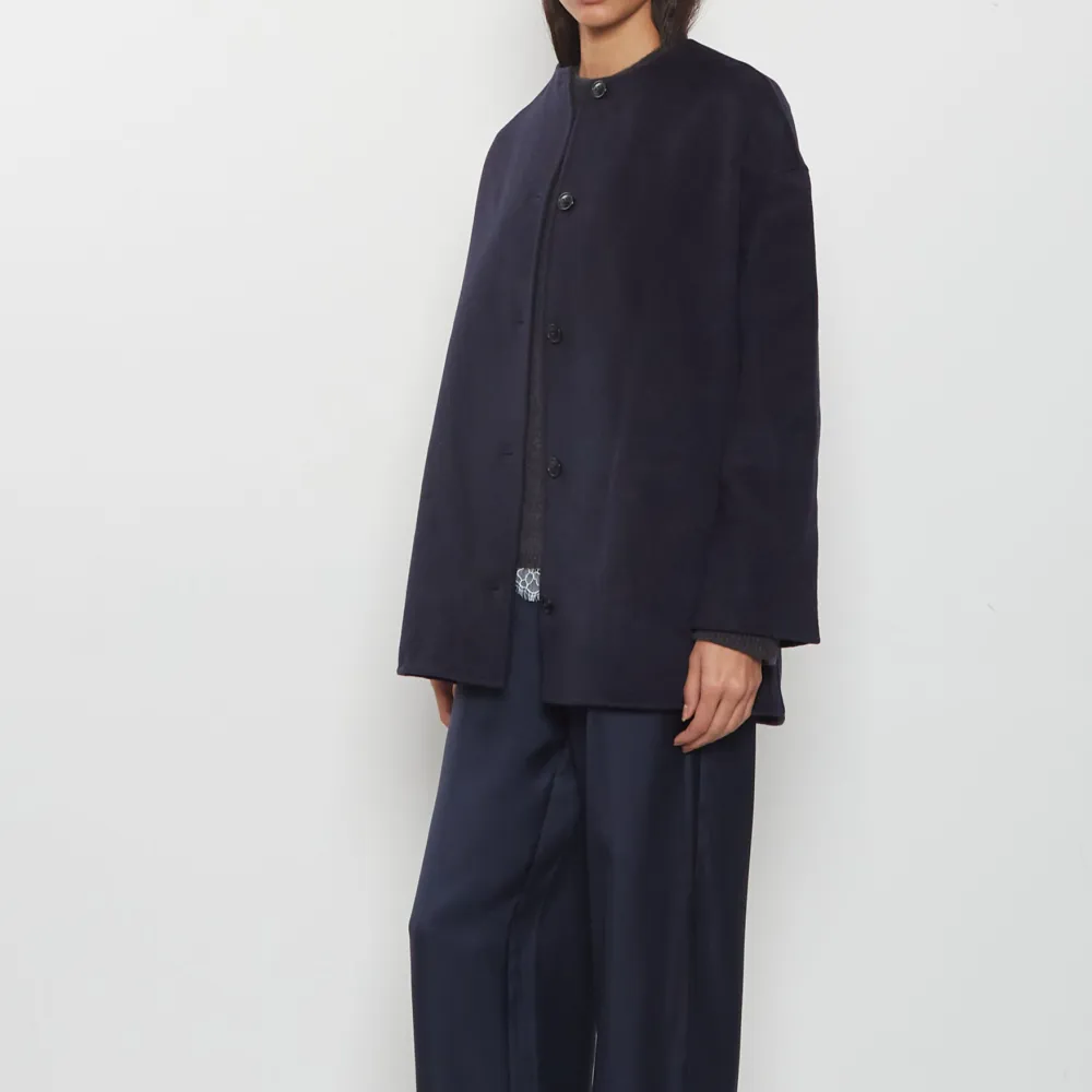 Women's Double Face Cashmere Collarless Coat