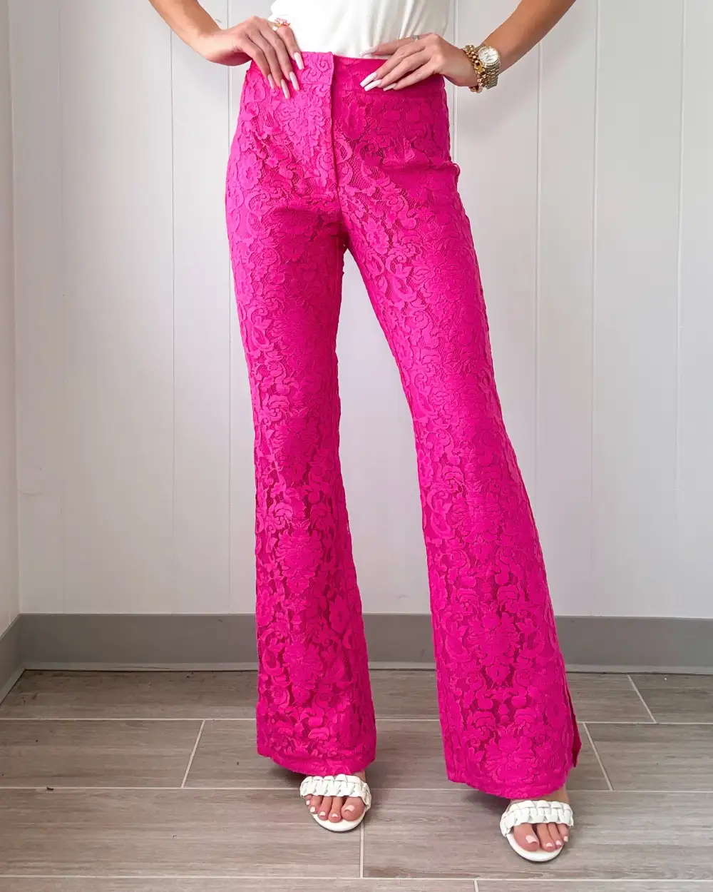 Flared Lace Pants
