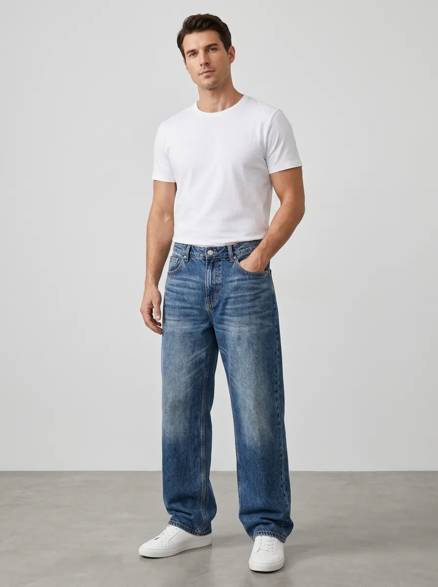 Men's Free Moving Relaxed Fit Jeans
