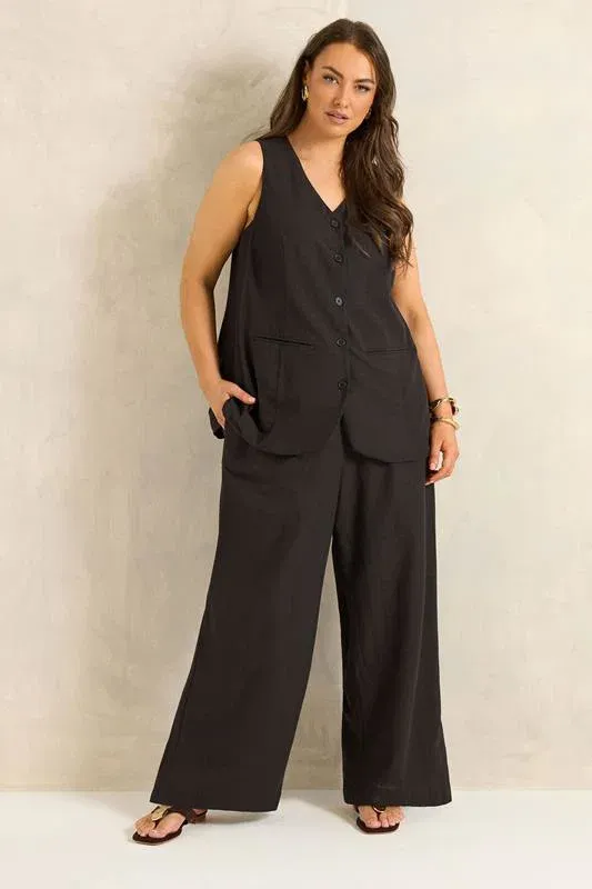 Chocolate Brown Linen Set