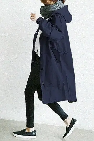 Water Resistant Knit Trench Coat