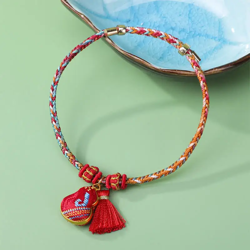 Song Brocade Gourd Tassel Braided Bracelet