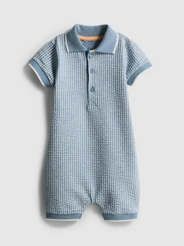 0-18mths | Textured Newborn Romper