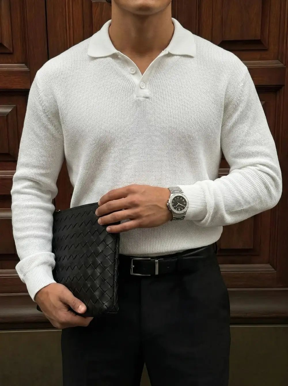 Everyday Knit Polo Collar Sweater