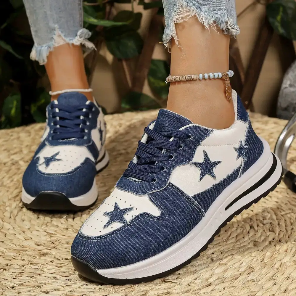 Star Lace-Up Sneakers