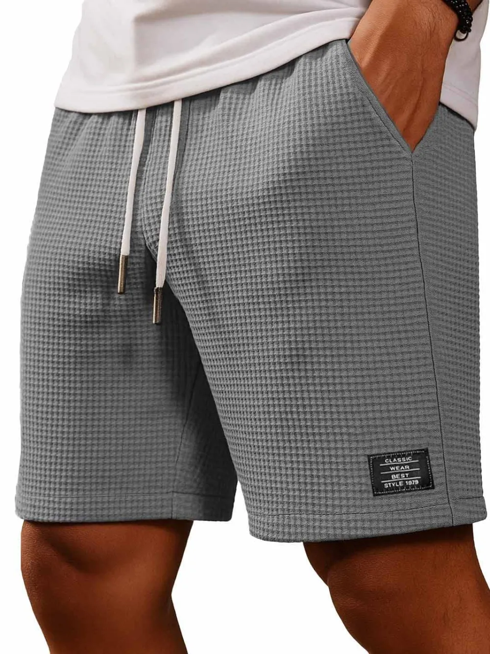 Relaxed Textured Knit Pocket Shorts