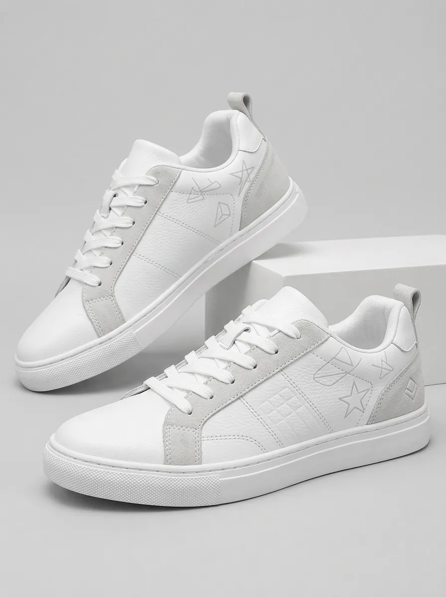 Men's Minimalist Star Pattern Skate Shoes