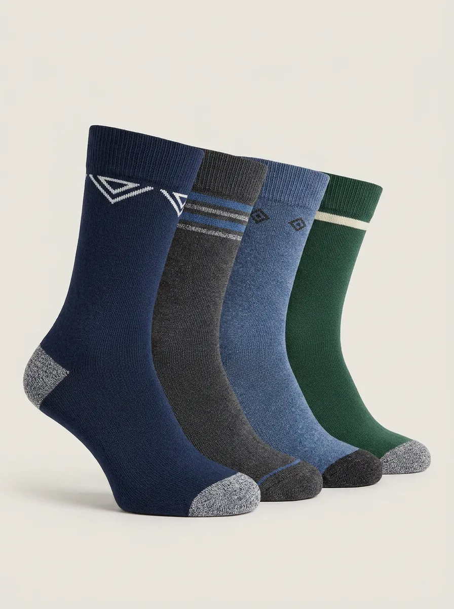 Men's Casual-Mix Four Pair Socks