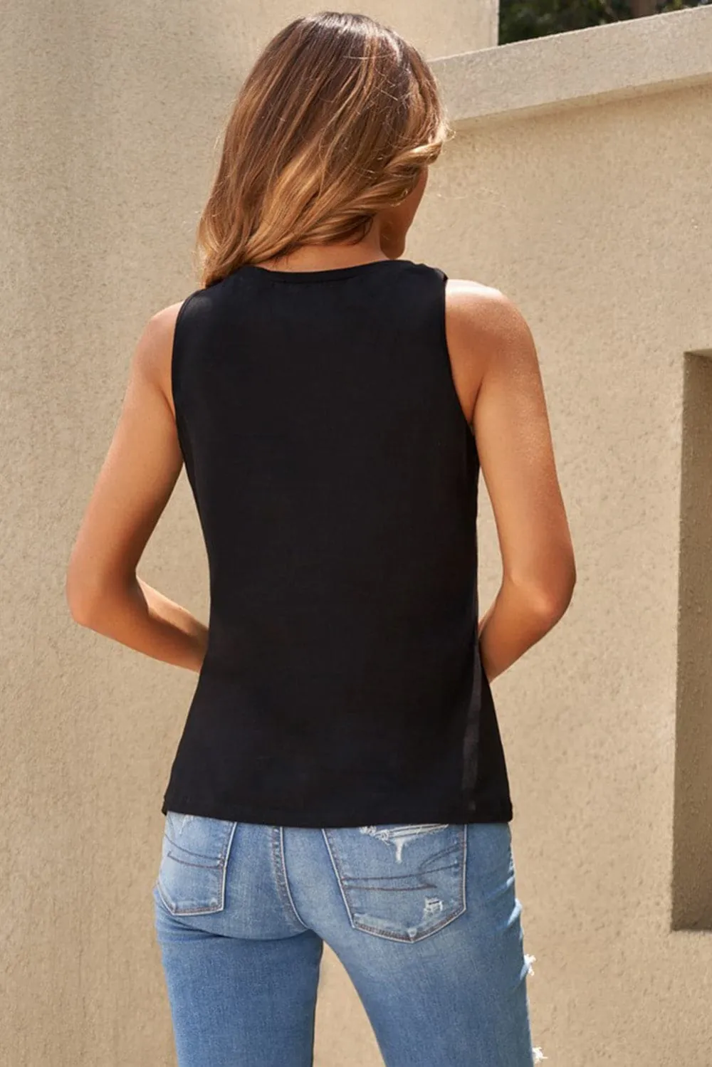 Strappy Neck Tank Top