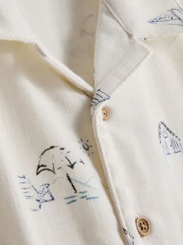 7-15yrs | Printed Textured Shirt