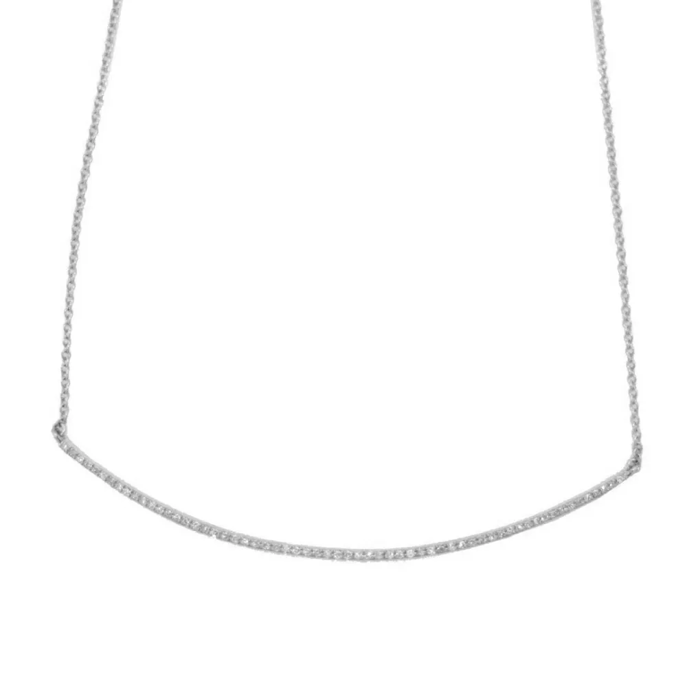 Modern Bar Diamond Necklace