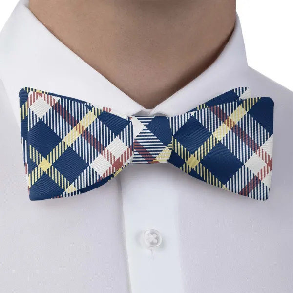 Shaun Plaid Motif Bow Tie