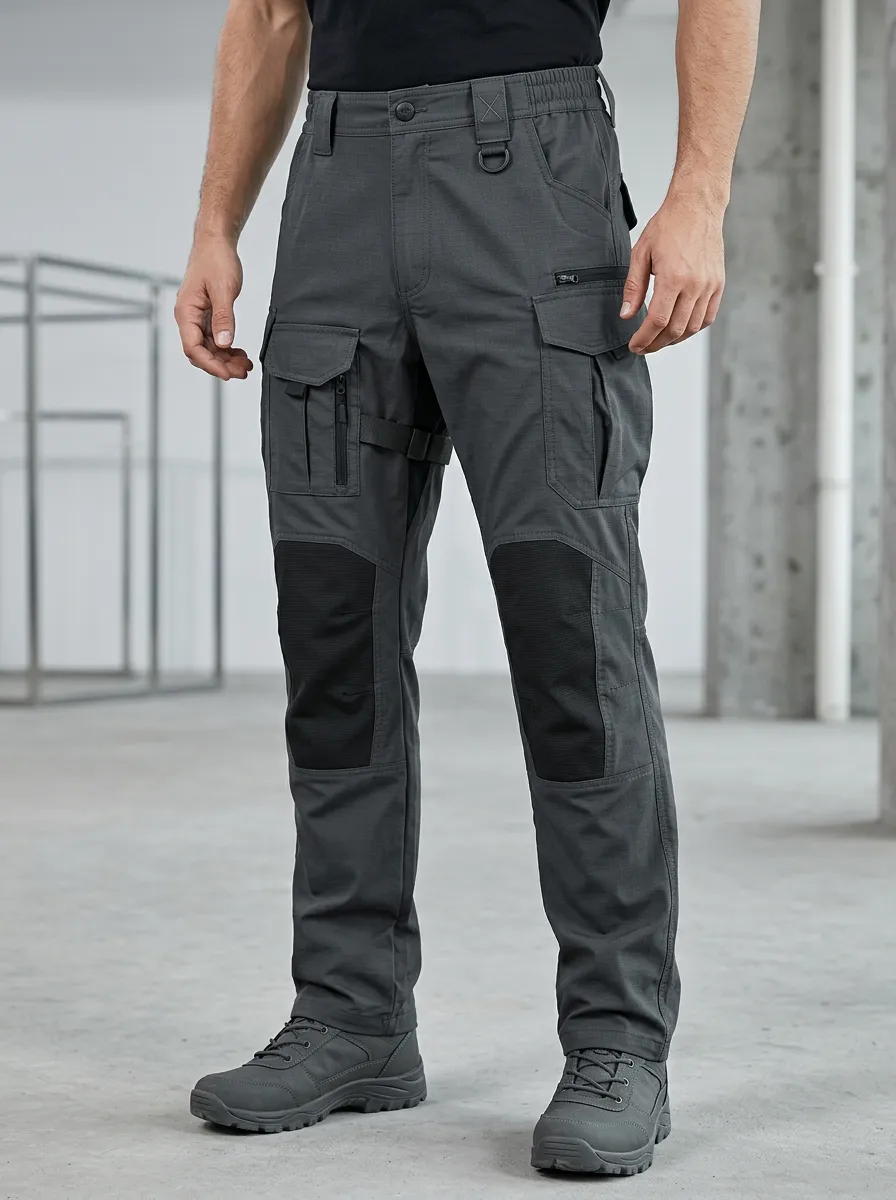 Men's Tactical Outdoor Multi-Pocket Reinforced Knee Cargo Pants