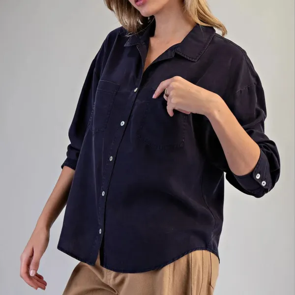 Oversized Button Front Shirt