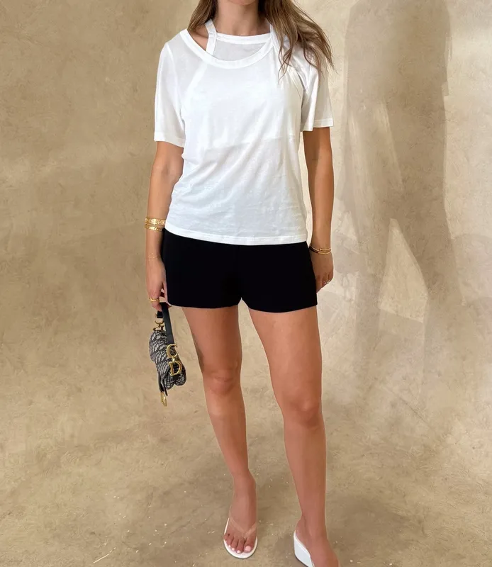 White Layered Tee
