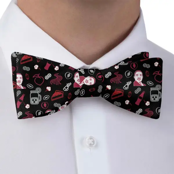Peach Great Heritage Motif Bow Tie