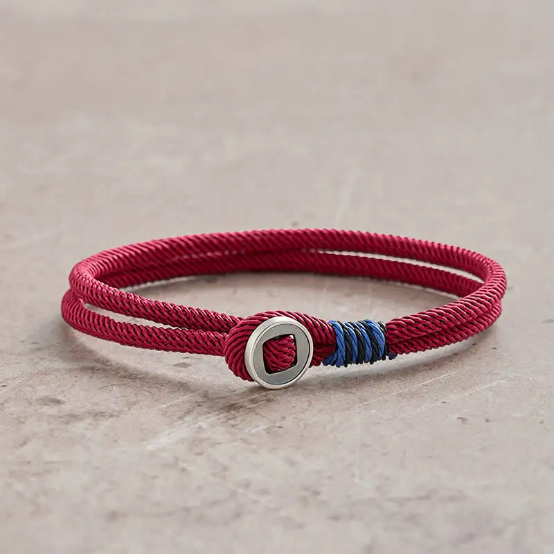Sterling Silver Double Wrap Button Bracelet