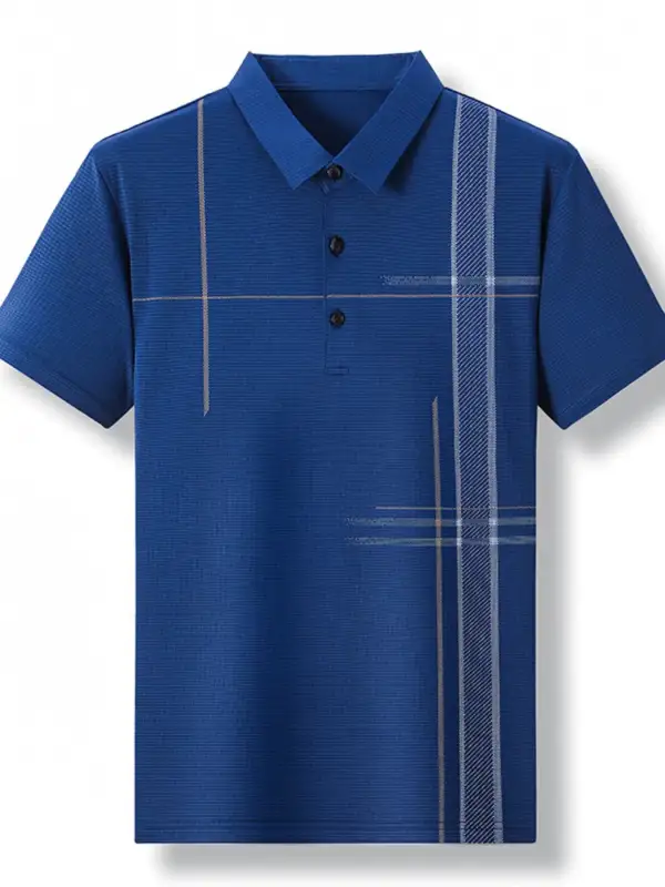 Casual Short Sleeve Collared Polo Shirt