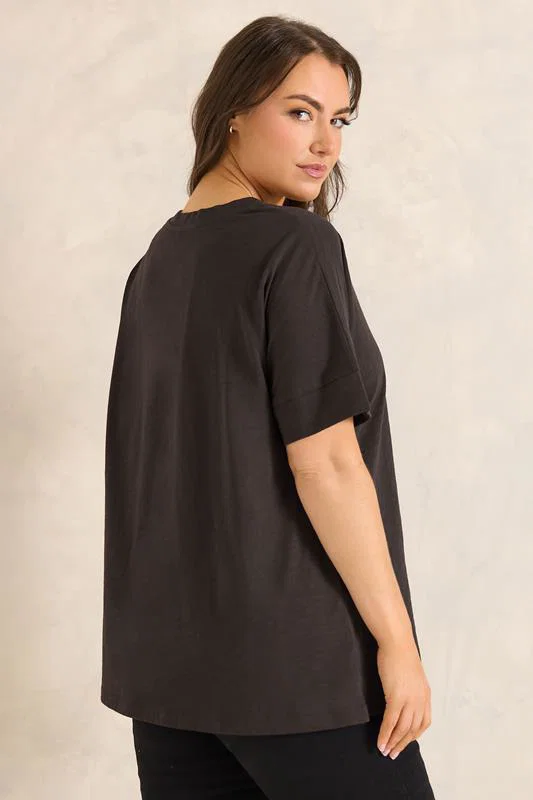 Chocolate Brown Pure Cotton T-Shirt detail 2
