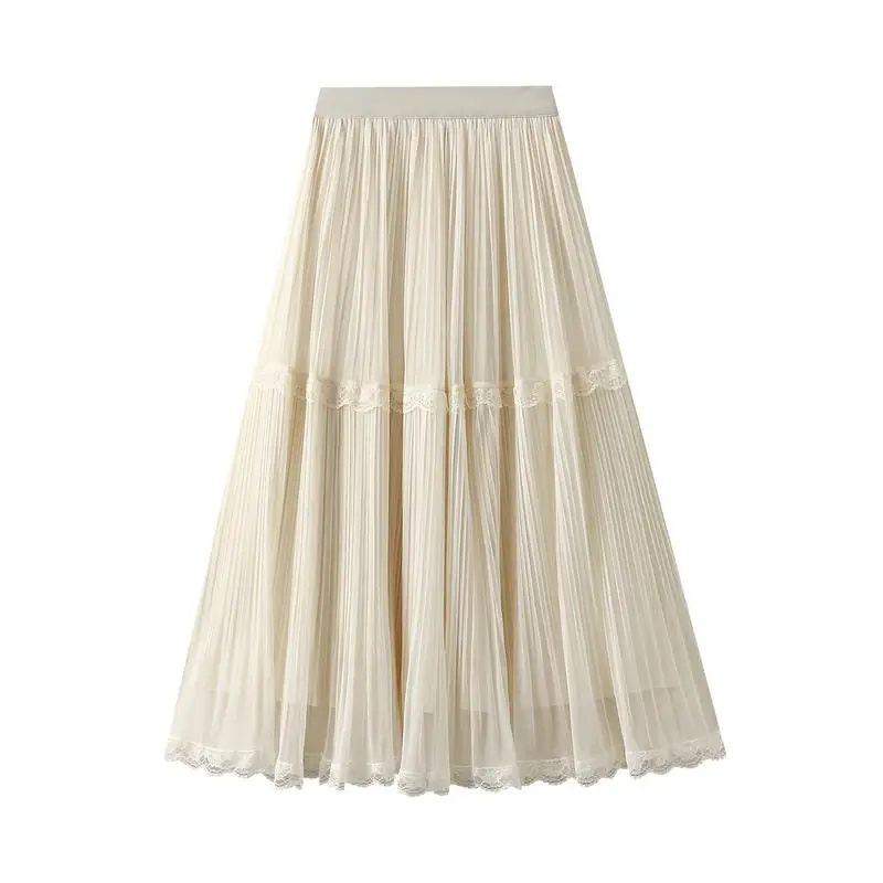 Minimal Lace Trimmed Skirt
