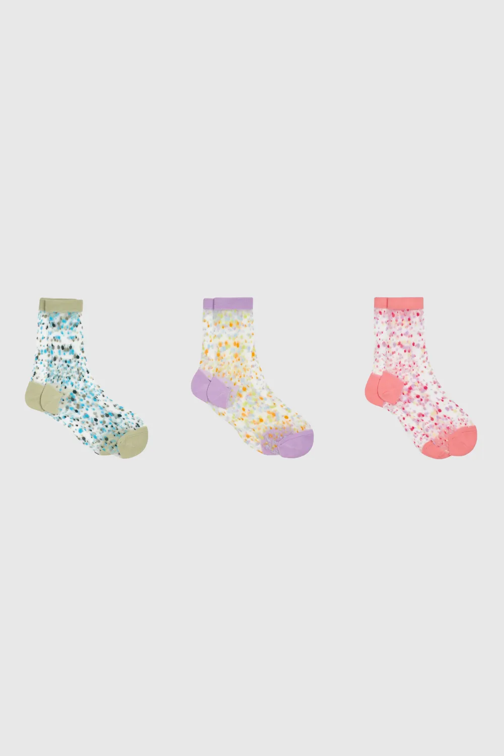 Sheer Dot Socks - Three Pack