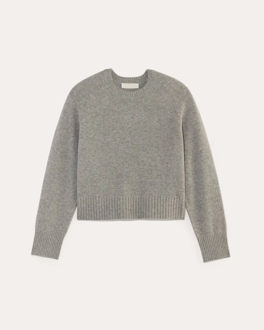 Grey Chunky Knit Crew Neck Sweater