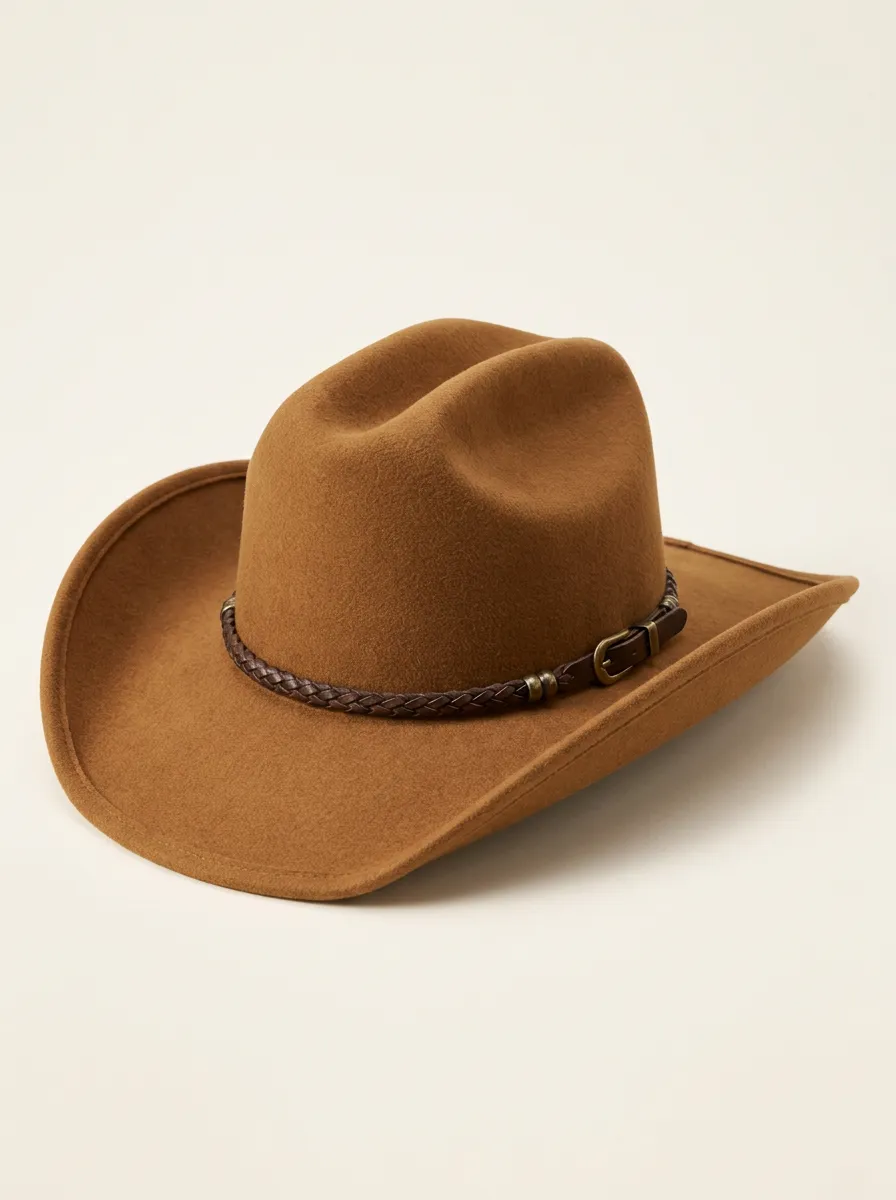 Easygoing Felt Cowboy Hat with Braided Band