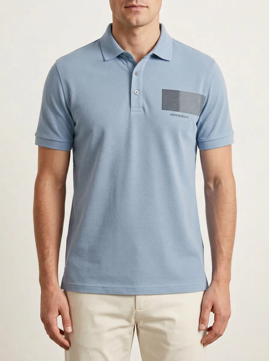 Classic Geometric Men's Polo Shirt