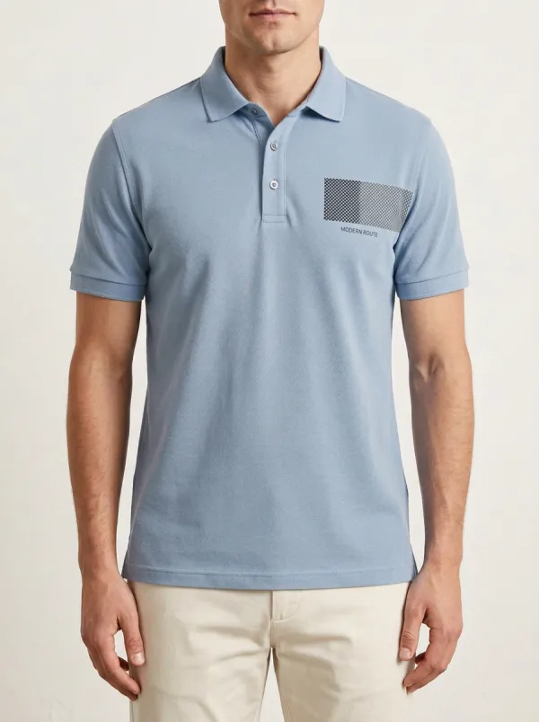 Classic Geometric Men's Polo Shirt