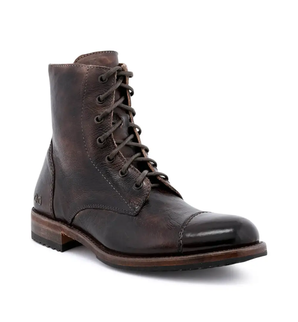 Back Zip Welted Rugged Heritage Ankle Boots
