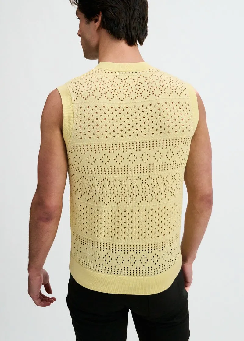 Adaptive Pointelle Knit Vest
