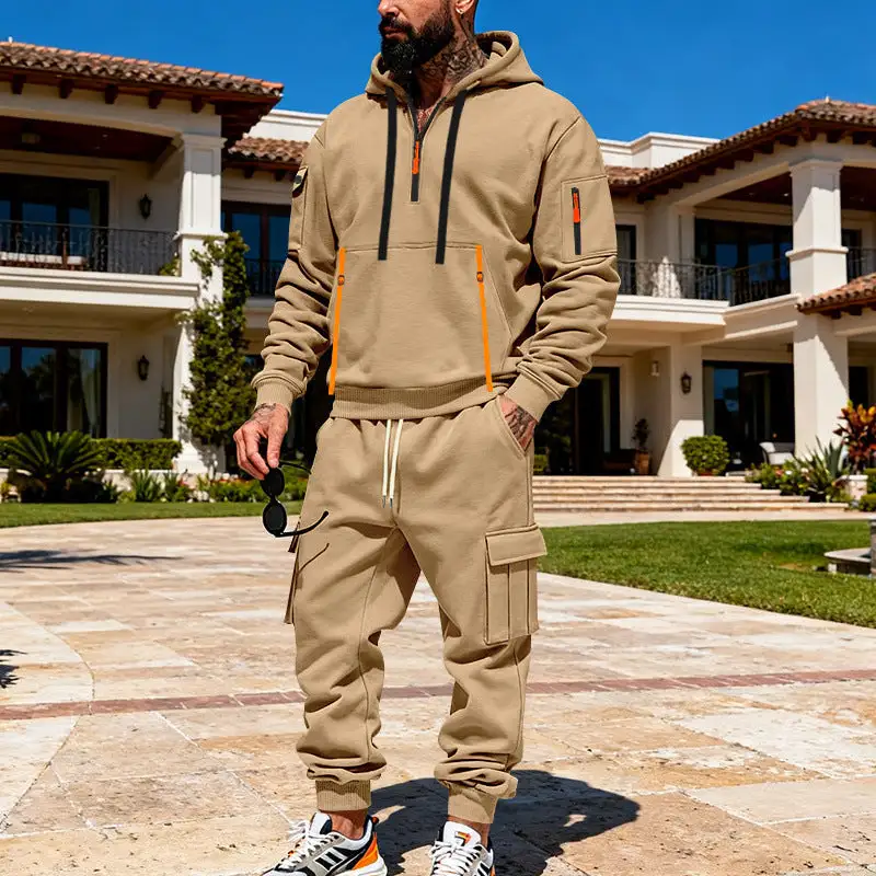 Men's Urban Hoodie Cargo Pockets Cargo Pants