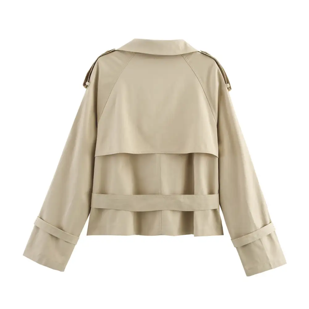 Polished Waist Tie Trench Coat