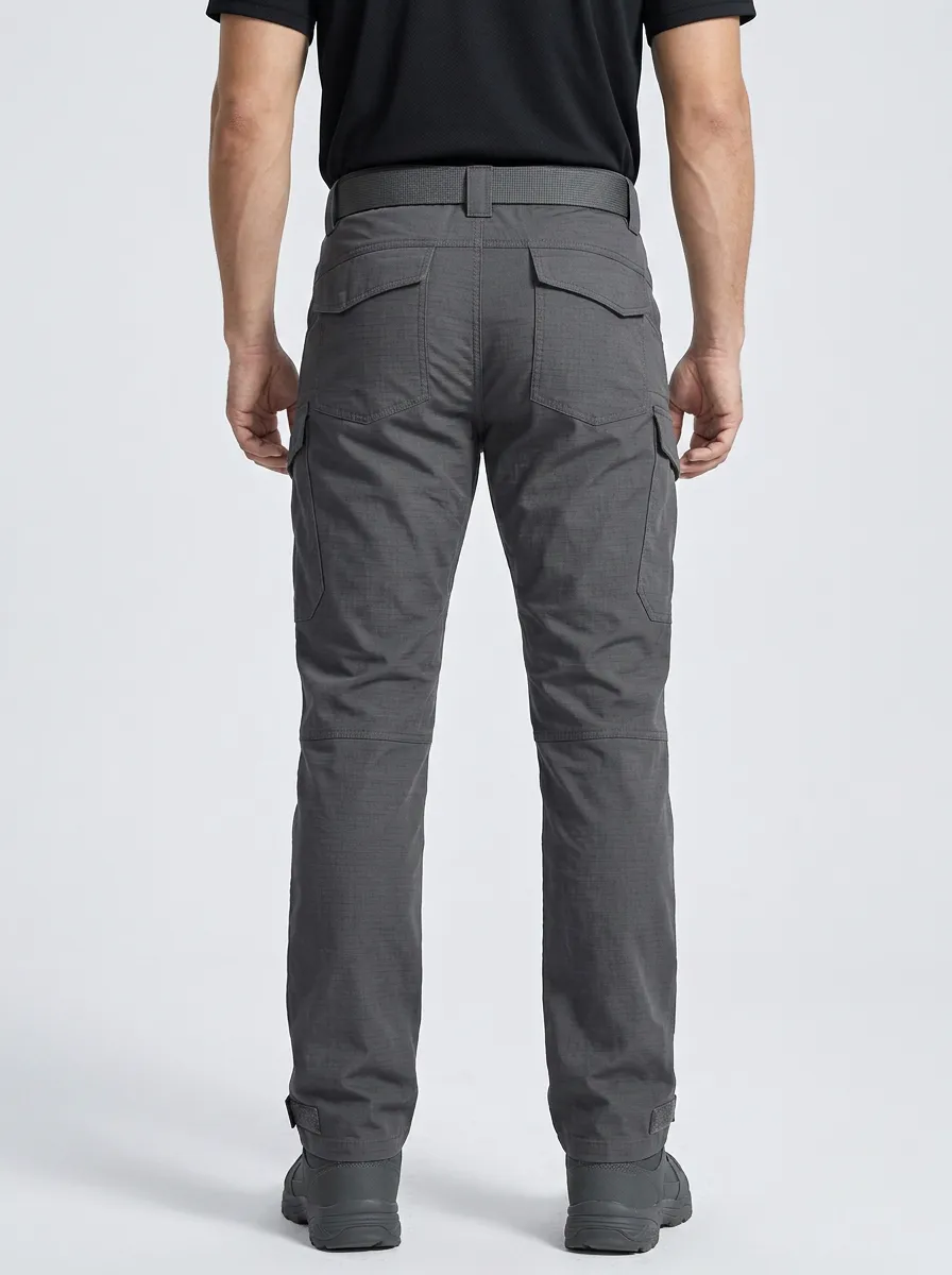 Refined Ripstop-Style Men's Multi-Pocket Waterproof Tactical Cargo Pants