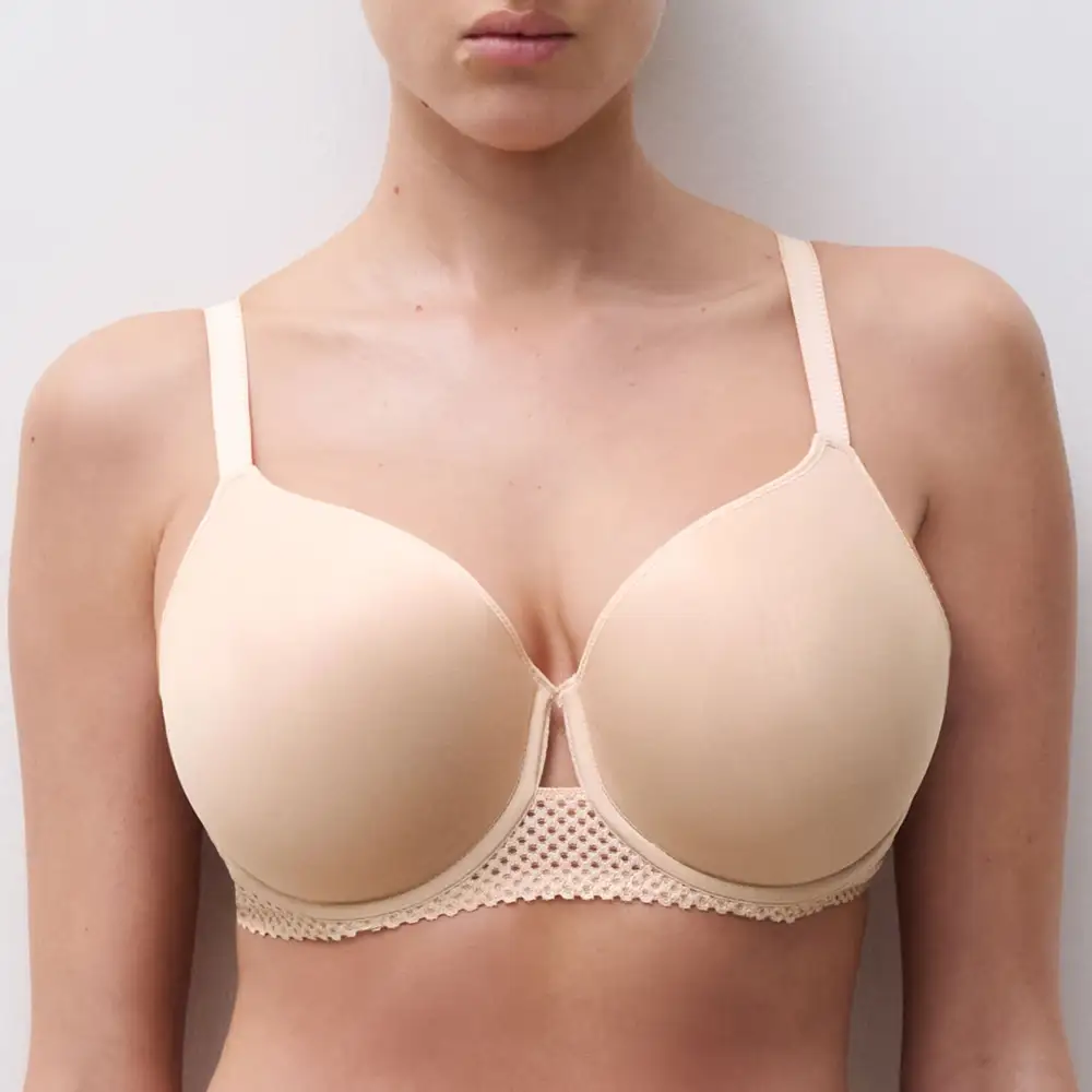 Women's Underwire Spacer Molded Padded Seamless Adjustable Straps Lace Mesh Bra