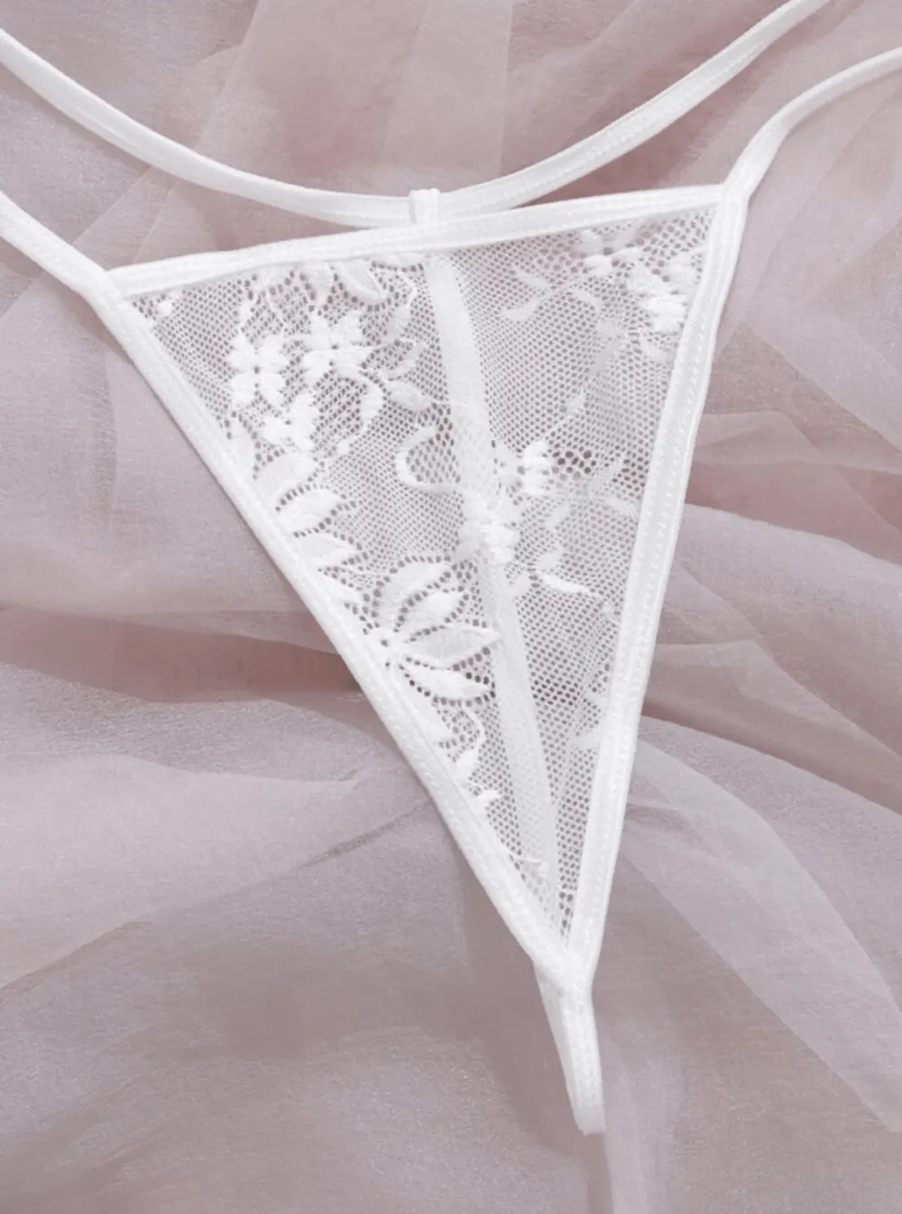 Refined Lace Mesh Lingerie Set