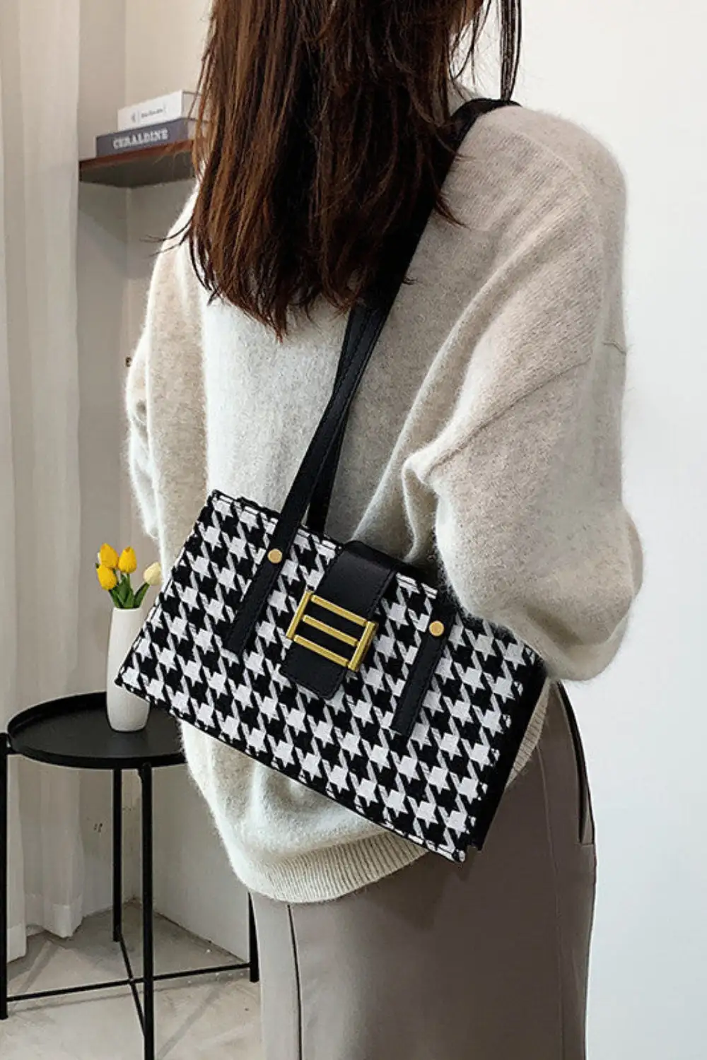 Women's Underarm Tote Bag PU Medium Horizontal Street Style 2025 Trend