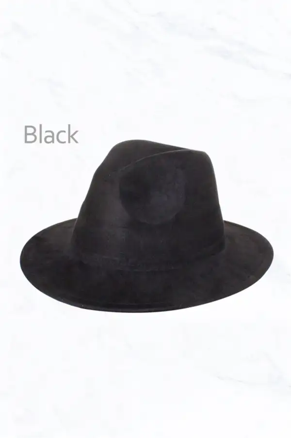 Suede Regular Eaves Peach Top Fedora Hat