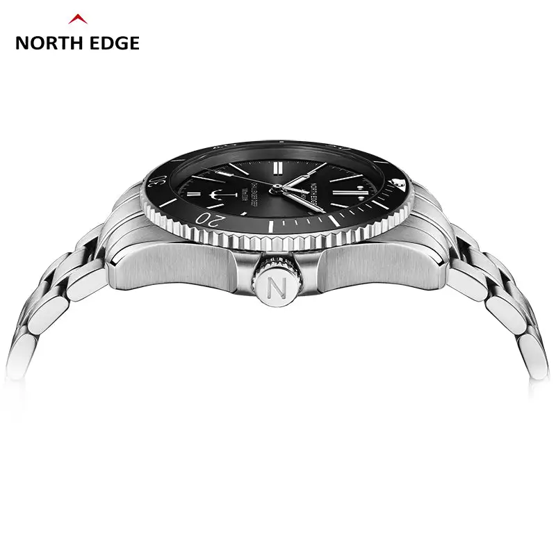 North Edge Men's luxury automatic mechanical watch ceramic bezel watch Anchor