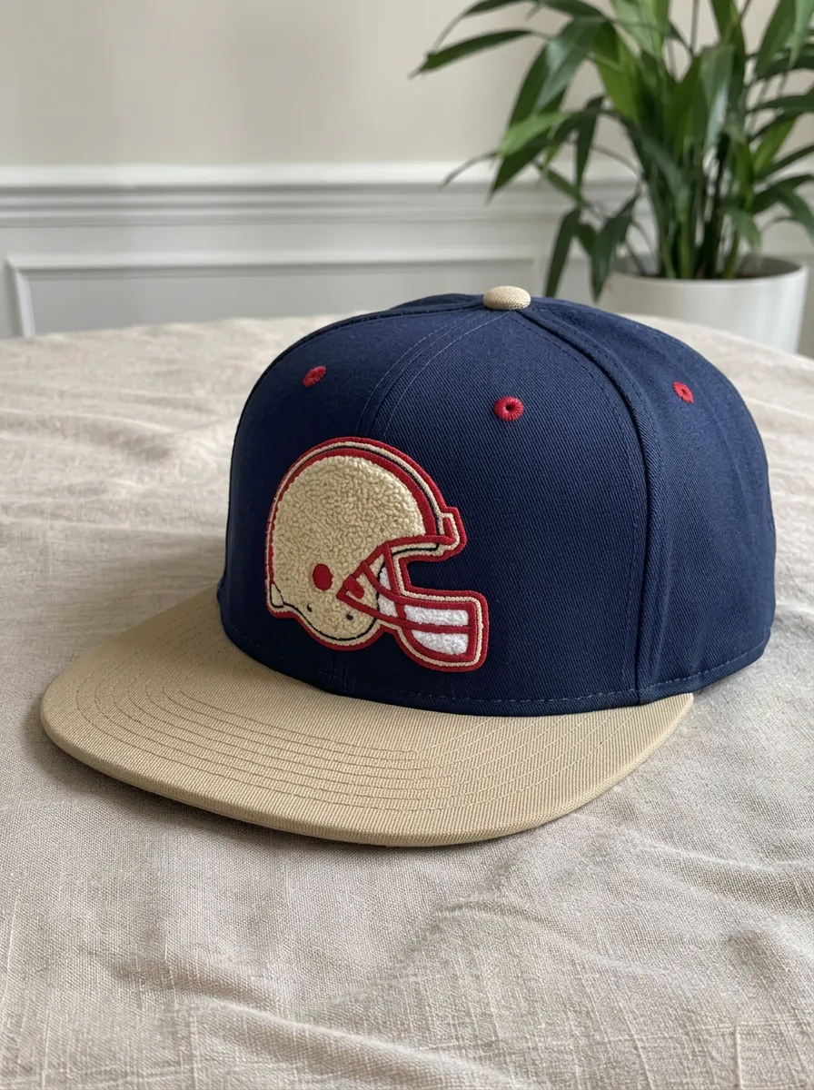 Men's Varsity Football Fan American Helmet Embroidered Snapback Cap