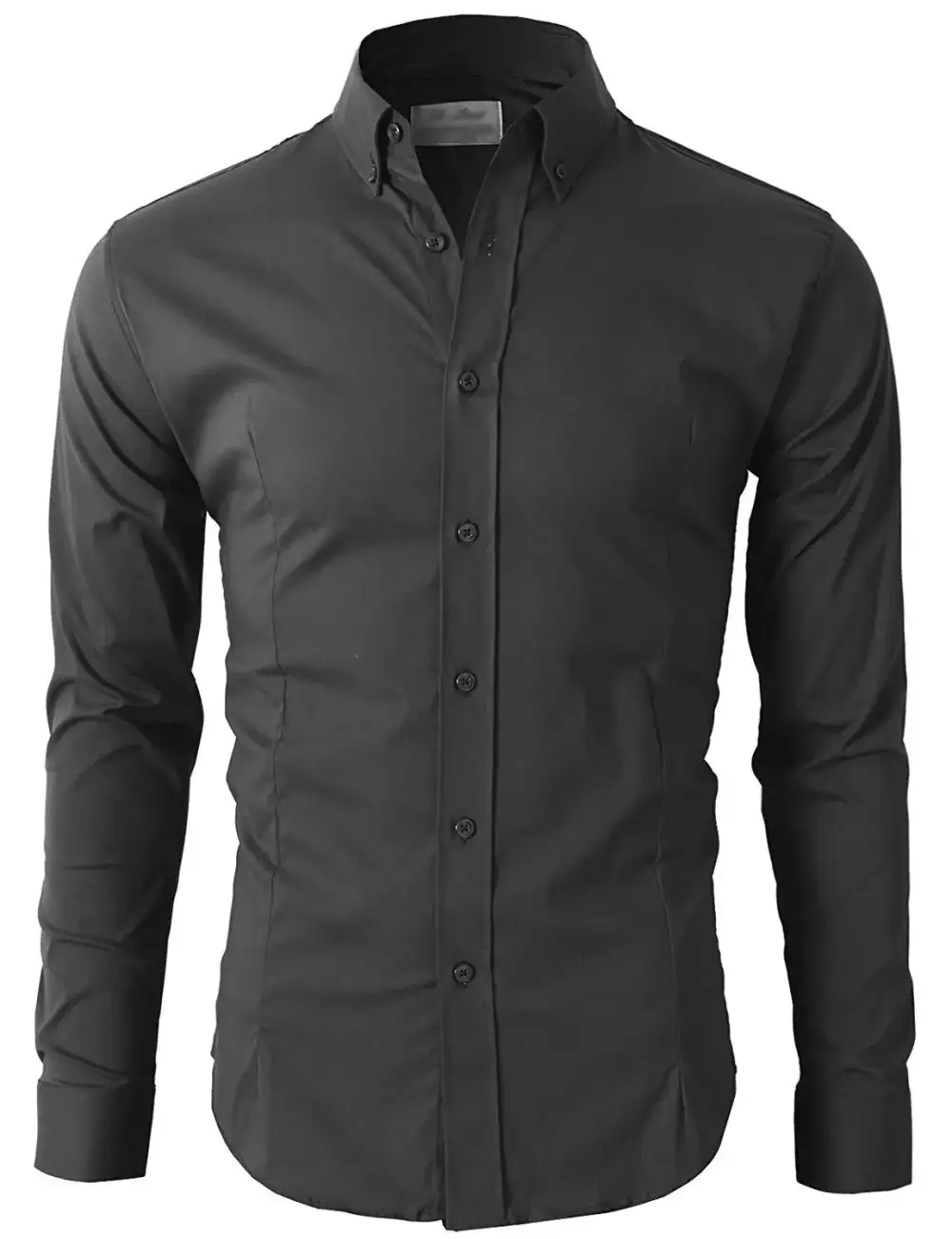 Button Down Long Sleeve Slim Fit Dress Shirt