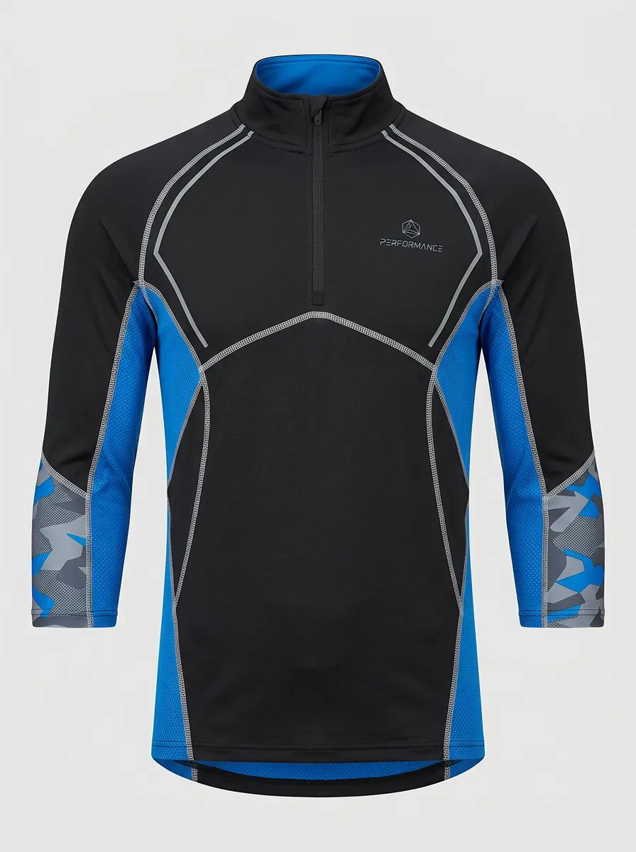 Men's Sportswear Camo Printed Quarter-Zip Performance Top