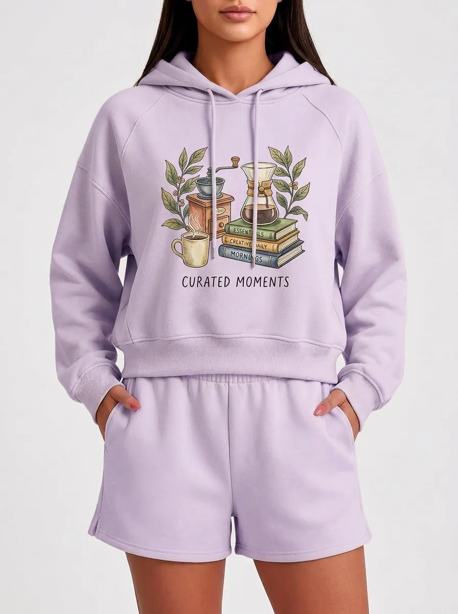 Women's Coffee Book Curated Moments Graphic Hoodie