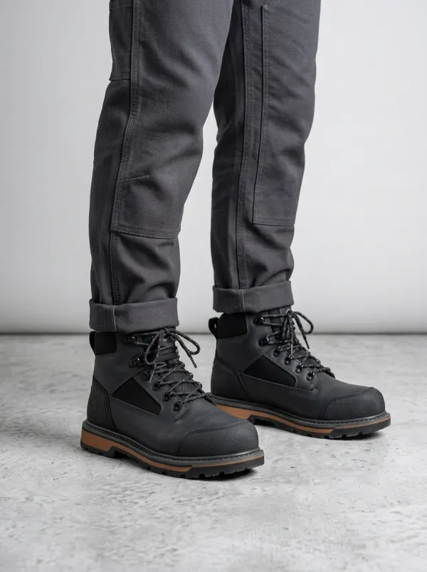 Men's Trail Inspired Waterproof Construction Graphic Detail Work Boots