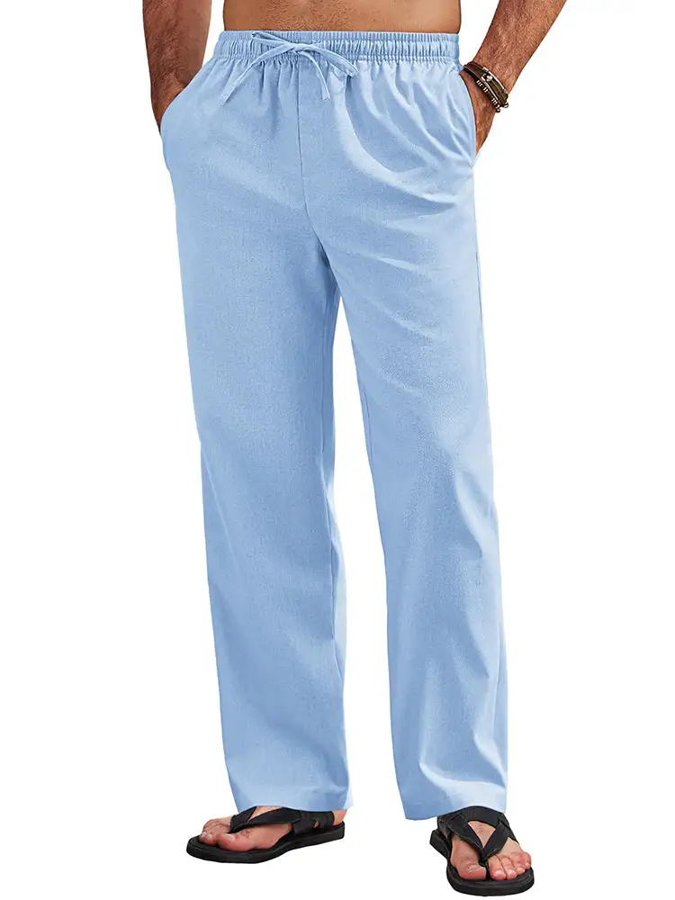 Sumer Linen Blend Beach Yoga Trousers Pants