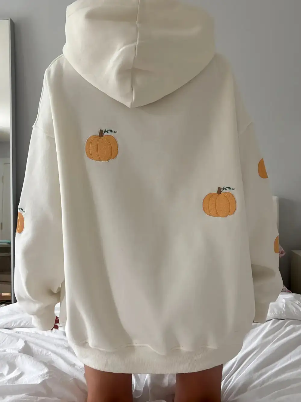 Pumpkins All Over Embroider Hoodie